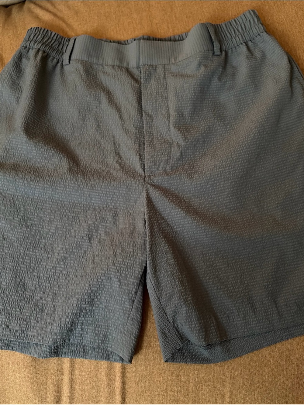 Calvin Klein Men's Blue Textured Athletic Shorts